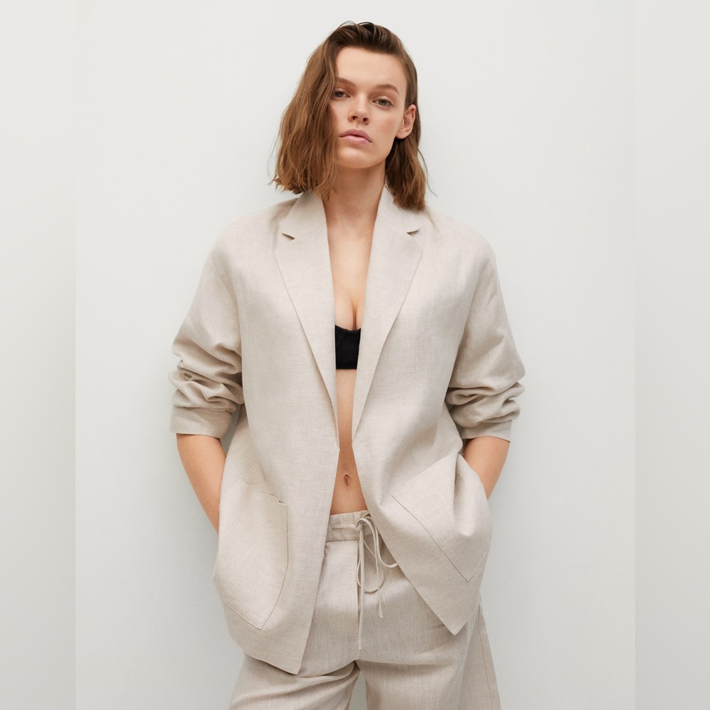 Women's 100% linen blazer